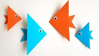 Origami FISH How to Make a Fish from Paper Simple Paper Crafts Easy Origami Paper Fish Tutorial
