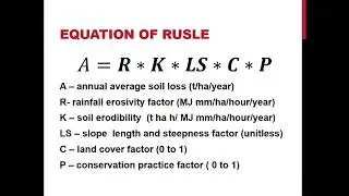 RUSLE model  concept