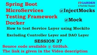 @InjectMocks @Mock- Testing Spring Boot Service Layer excluding DAO Layer SESSION 37