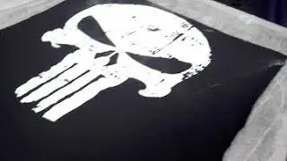 Texturas en 3D tintas Plastisoles Punisher