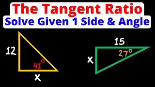 Solve For Triangles Given 1 Side & 1 Angle | Tangent Ratio | Trigonometry | Eat Pi