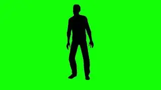 free green screen silhouette man dance 2