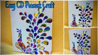 2020 Latest CD Craft Ideas - Waste CD / DVD Peacock WallHanging Craft #bestoutofwaste #cdcrafts