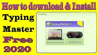 how to download and install typing master in laptop 2020 | typing master 10 | in hindi/urdu
