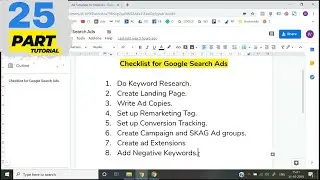 Check list google search add template Latest 2023 |Google Adsence Tutorial| P#25