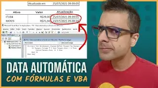 Como preencher data automaticamente no Excel usando fórmulas e usando o VBA