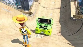 GTA 5 Woody Mega Ramp ragdolls compilation (funny euphoria physics)