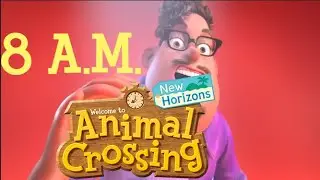GrubHub Ad but with Animal Crossing 8AM