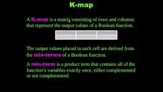 Assembly Language Lecture 10: Karnaugh Maps / K-Maps
