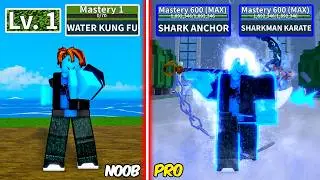 Level 1 to Max Level as Water Bacon using only Water Items | Unlocked Shark V4 with Zero Robux & F2P