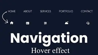 Animated Navigation Menu Bar using HTML CSS | Menu Hover Animation