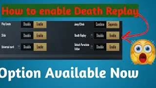 How to Activate Death Replay in || PUBG Mobile || Settings Guide ||