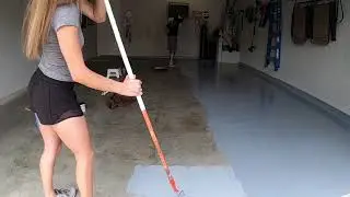 DIY - Epoxy Painting My Garage Floor - time lapse