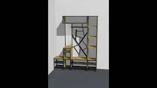 3D модель мебели - прихожая в PRO100