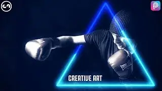 Glowing Neon Triangle Effect | Picsart Tutorial