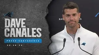 Dave Canales addresses the media