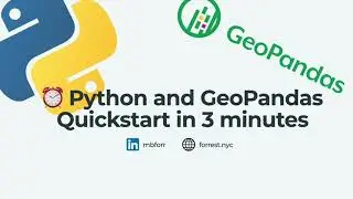 GeoPandas and Python Quickstart in 3 Minutes