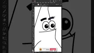 Flat Vector Character Design | Illustrator Graphic Design Shorts | #shorts
