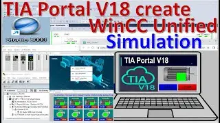 TIA Portal V18 WinCC Unified simulation with studio 5000