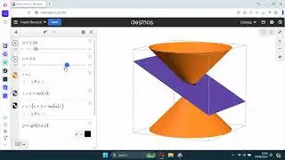 Cone Slices Learning using Mathematics Formula of Polar and Explicit Function run by Desmos Software