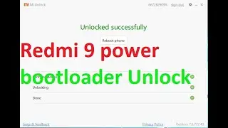 Redmi 9 power bootloader Unlock