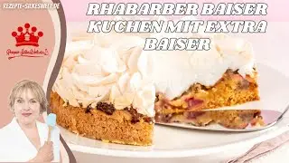 Rhubarb meringue cake with extra meringue #Silkeswelt