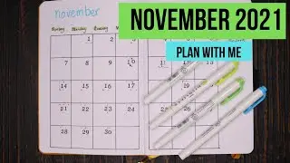 November 2021 Minimalist Bullet Journal Set Up | PLAN WITH ME