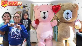 Teddy Dude's Valentines Day Girlfriend!  ZZ Kids House Taking Over By Bears