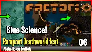 ⚙️Factorio 1.1 Rampant Mod Deathworld PitchBlack✅🏭➡️⚔️Turrets 2 Soon!⚔️ ⚗️  x06