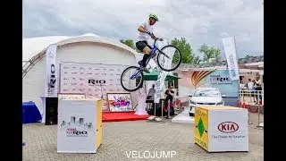 Шоу VELOJUMP на презентации KIA. Экстрим велошоу. Велотриал