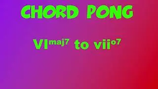 Chord Pong 20! Bb Major 7 to C# diminished 7th - Harmonic Minor