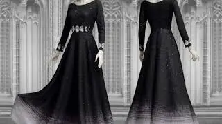 Ombre moon dress gothic forest witchy 2 at NicheNoire
