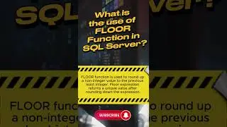 What is the use of FLOOR function in SQL Server?#shorts #ytshorts