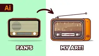 Adobe Illustrator - Redrawing Fan's Art Vector Radio (HD)