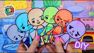Paper Diy ✨Toca Boca x Inside out Room Idea #asmr #quietbook #tutorial #종이놀이