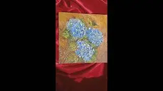 Original Art oil painting of a bouquet of hydrangeas, peonies and lilies