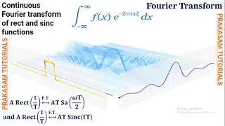 Fourier transform of a rectangular and sinc functions visualization