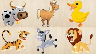 Animals Puzzle For Kids Kids Learning The Animals Names 🦁🐰🐬🐮🐶🐵