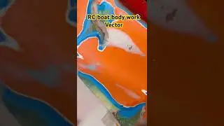 RC boat  body work getting ready to paint. 