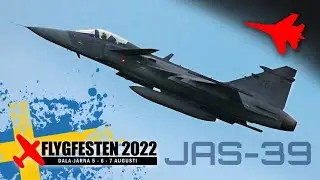 JAS-39 GRIPEN IN ACTION! ✈️ FLYGFESTEN 2022 Sunset Flight [Remastered]