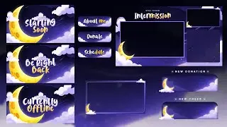[FREE] Twitch Overlay Pack – Midnight Dreams Theme for OBS & Streamlabs (2025)