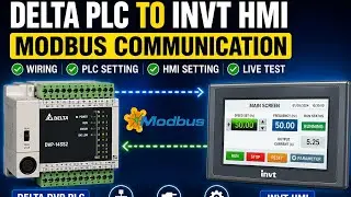 Delta DVP14SS2 & INVT HMI Communication Wiring + Programming