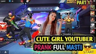 Cute 😍 Girl 👧  Fake YouTuber Prank #freefire #prank #girl #garenafreefire #ffindia PART 1