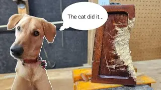 Bad Dog! Repairing a CHEWED Up Wooden Furniture Leg