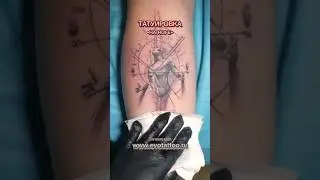 Тату с 3D эффектом. Татуировка на ноге. #tattoos #тату