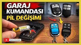 Garaj/Otopark Kumandası Pili Nasıl Değiştirilir? (23A 12V) How to Replace Garage Remote Battery