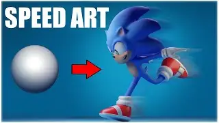 Sculpting Sonic in Blender - Time Lapse