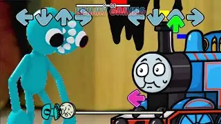 FNF NEW Rainbow Friends vs Thomas and Friends ALL PHASES Sings Sliced Pibby
