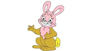 HOW TO DRAW BUNNY RABIT EASY-LEARN TO GLITTER ANIMALS RABIT STEP BY STEP-DRAWING AND ART PIC