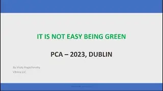 It is not easy being Green Vitaly Rogachevsky